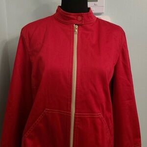 Kasper Women's Vibrant Red Bomber Jacket